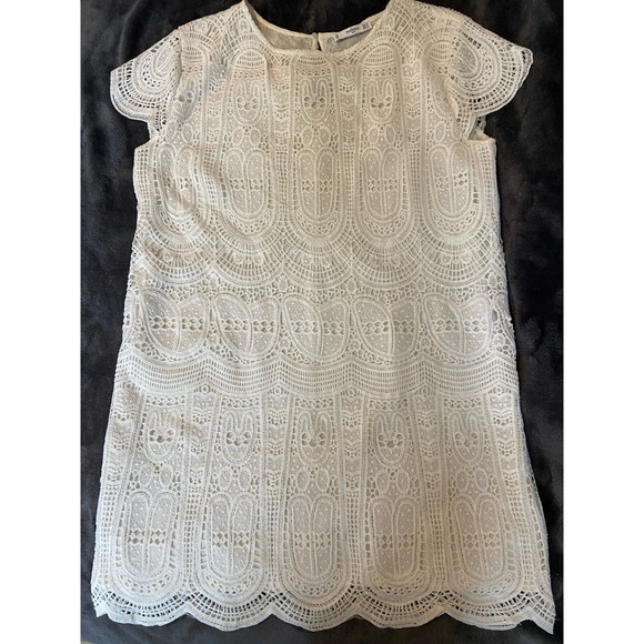 Mango Crochet Knit Dress - Classy White Summer Elegance - Size Small* WD38 - Picture 13 of 14